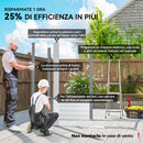 Casetta Porta Attrezzi 196x236x208 cm con Porte Scorrevoli e 4 Prese d'Aria in Acciaio e PP Grigio Chiaro      