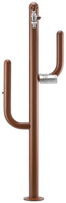 Fontana a Colonna Rubinetto Doppio in Ottone e Porta Tubo Arizona Belfer 42/ARZ Ruggine