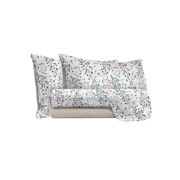 sconto Ensemble de draps avec impression au-dessus et au-dessous et taies d'oreiller Flor de différentes tailles