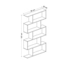 Libreria 90x157h cm 5 ripiani Volans bianca  