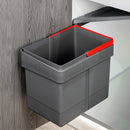 Pattumiera Differenziata per Anta Mobile Cucina 15L Apertura Automatica Emuca Grigio Antracite