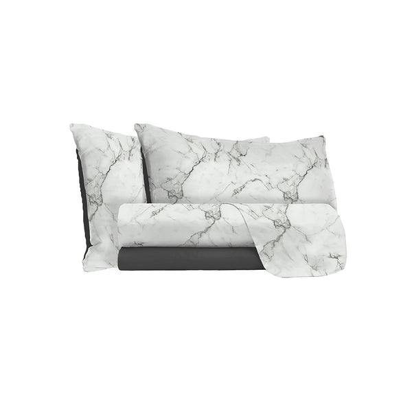 Parure de lit et taies d'oreiller en microfibre marbre différentes tailles prezzo