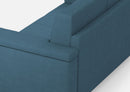 Divano Angolare 6 Posti 286x226x85 cm Marrak in Tessuto Avio