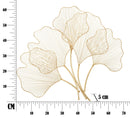 Pannello Glam Leaf 69x5x62 cm in Ferro Oro