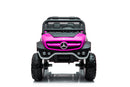 Macchina Elettrica per Bambini 12V con Licenza Mercedes Unimog Rosa 