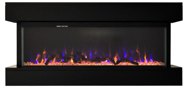 Cheminée Electrique Sol Effet Flamme 1500W Alaro Noir sconto