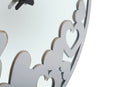 Orologio Bianco Heart Ø55x4 cm in Ferro MDF e Specchio Bianco