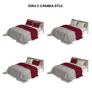 Set Lenzuola Sopra Sotto e Federe Doubleface Bordeaux\/Panna Varie Misure
