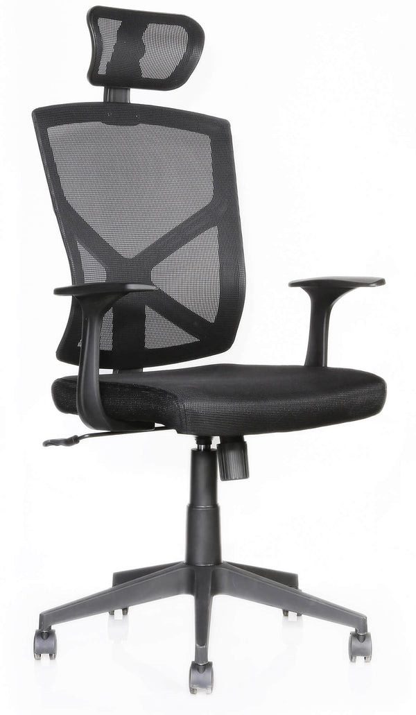 acquista Fauteuil de bureau exécutif en tissu noir Motti Mody