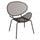 Fauteuil empilable Midway 64x54x85 h cm en acier gris foncé