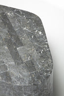 Tavolino da Salotto 52x100xH28 cm in Pietra fossile Trapezio Grigio