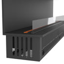 Camino a Vapore Elettrico da Incasso Invapo Inside C2200 con Ricarica Automatica Effetto Fiamma 3D in Acciaio Nero      