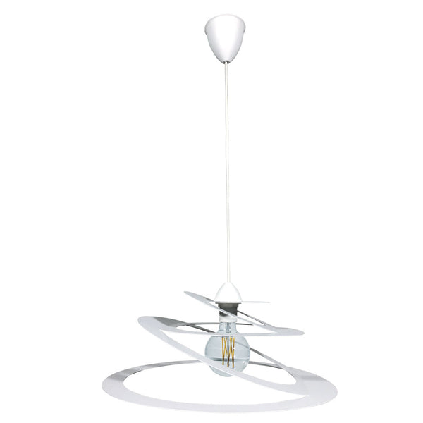 Suspension 1xE27 Cadre Rond Blanc E-Energy Eleonora sconto