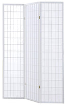 Paravento Separè 3 Pannelli 130,5x178cm in Legno Tosini Bianco