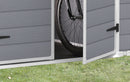 Casetta da Giardino Porta Attrezzi 185,8x236,8x227 cmin Resina Effetto Legno Keter Manor 6x8 Grigia