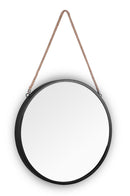 Specchio da Parete 40x40x2 cm in Metallo Taira Nero