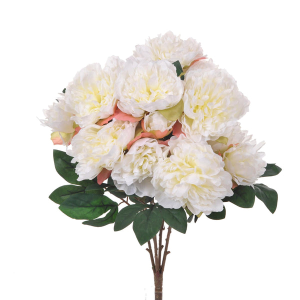 prezzo Set 2 Pivoines Artificielles avec 16 Fleurs Artificielles Hauteur 46 cm