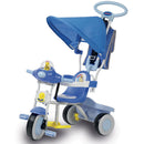 Moto Triciclo a Spinta per Bambini con Pedali Kid Smile Baby Plus Blu