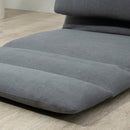 Poltrona da Terra 71x72x60 cm Schienale Reclinabile in Tessuto Grigio Scuro