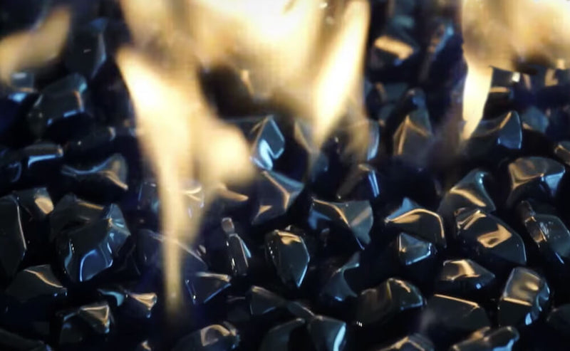 Pietre Decorative in Cristallo per Camini Bioetanolo Flig Fire Glass Nere