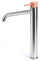 Mitigeur Lavabo Haut en Acier Inoxydable Satiné Poignée Poudrée