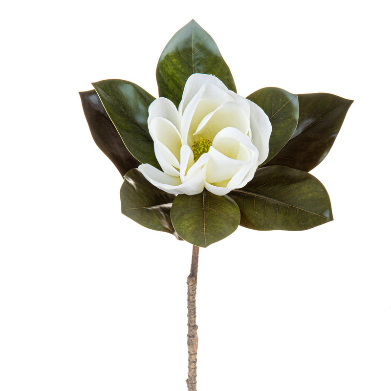 Set 2 Magnolie Artificiali Altezza 80 cm Bianco