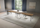 Tavolo Allungabile 180-440x90x74 cm Niket Noce Gambe Bianche