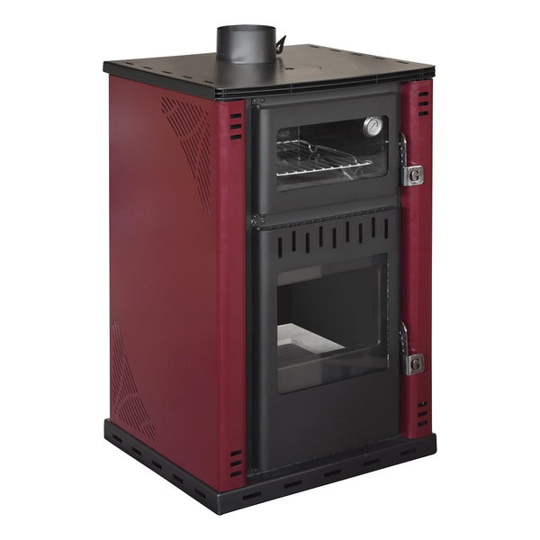 Stufa a Legna con Forno 62x59xH102 cm 27,6Kw Elsa Rossa acquista