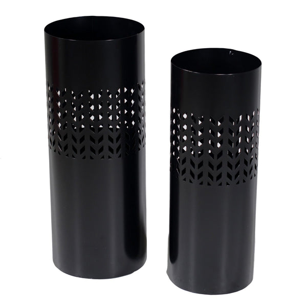 Lot de 2 porte-parapluies en métal ø24x24H60cm Flèches Noires prezzo