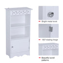 Mobiletto da Bagno in 40x23x80 cm  Floreale Bianco
