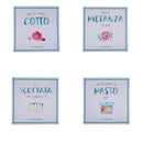 Sottopentola Quadrato 20x20x1 cm in Ceramica VdE Tivoli 1996 Le Travisate Bianco
