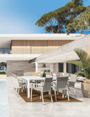 Tavolo Allungabile da Giardino 149x97/149x77.5 cm in Alluminio Kiplin Bianco