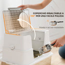 Lettiera per Gatti Chiusa XL con Coperchio Paletta Pareti Alte Doppio Ingresso in Acciaio Inox Grigio Chiaro      
