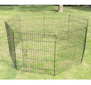 Recinto Gabbia per Cani Gatti in Acciaio 8 pezzi Ø158x76 cm 