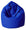 Pouf Pouf en Similicuir Bleu Avalli