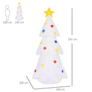 Albero di Natale Gonfiabile H245 cm con Luci LED Bianco