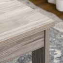 Tavolino da Caffè  100x55x45 cm con Piano Rettangolare e 4 Gambe in Truciolato Grigio