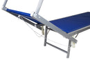 Lettino Prendisole da Giardino 183x58x36 cm in Alluminio e Textilene Blu