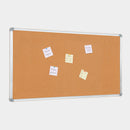 Lavagna con Fondo in Sughero 150x100 cm in Alluminio Silver