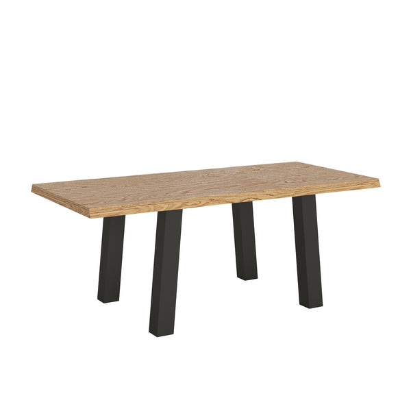 Tavolo Allungabile 200/300x90 cm Svalen Rovere Scortecciato Gambe Antracite online