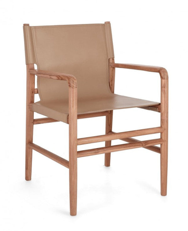 prezzo Sedia 57x58x85 cm Caroline in Pelle Tortora
