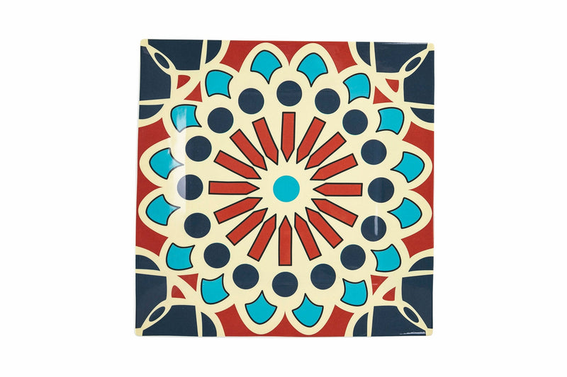 Set 6 Piatti Piani Quadrato in Porcellana 30 cm Villa d'Este Home Tivoli Agadir