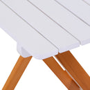 Tavolo Pieghevole da Giardino in Legno Quadrato 60x60x70cm Marrone