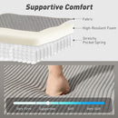 Divano Letto Moderno a U 282x140x86 cm con 2 Chaise Longue e Vani Contenitore Velluto a Coste Grigio      