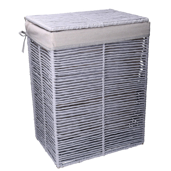 prezzo Paper Hilary gris clair panier à linge pliable rectangulaire 30x40xh55 cm