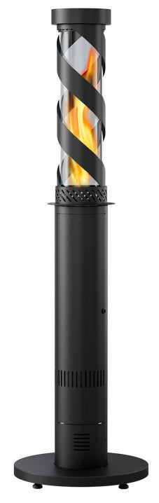 Stufa da Esterno Fungo a Pellet Ø52x194 cm in Ferro Decapato e Vetro Ibiscus Antracite sconto