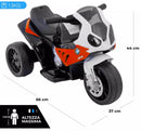Moto Motocicletta Elettrica per Bambini 6V con Licenza BMW S1000RR Rossa