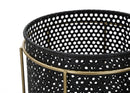 Porta Vasi Fashion Coppia Ø19,5x28-17x23 cm in Ferro Nero e Oro