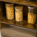 Bancone Bar Pieghevole con Scaffale a 3 Ripiani 120x76x91,4 cm Stile Industriale Marrone e Nero