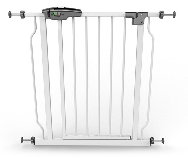 Barrière de Protection Métal Portail Enfant 75,5x3x85 cm Fadi Clic-Clac Blanc sconto